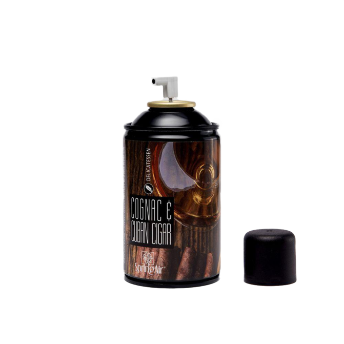 Парфумований ароматизатор повітря Cognac & Cuban Cigar - Коньяк і кубинська сигара - аерозоль Spring Air 250 мл 